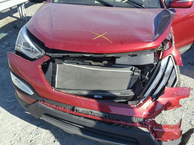 5XYZUDLBXFG257346 - 2015 HYUNDAI SANTA FE S RED photo 7