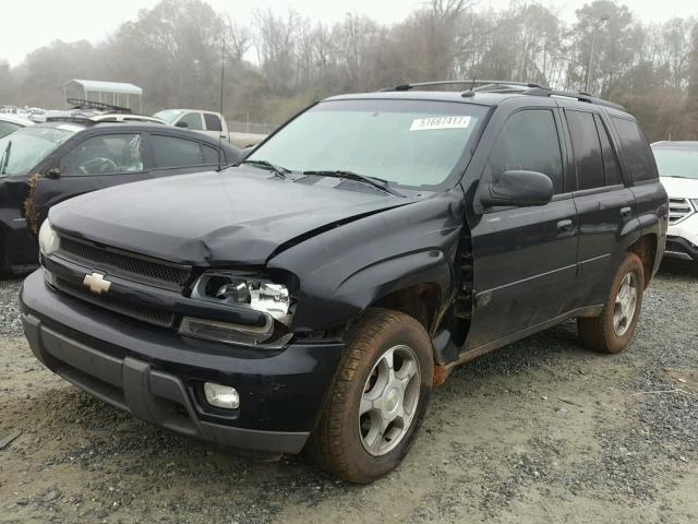 1GNDS13S252254729 - 2005 CHEVROLET TRAILBLAZE BLACK photo 2