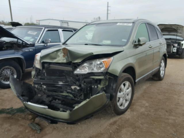 JHLRE38778C021128 - 2008 HONDA CR-V EXL GREEN photo 2