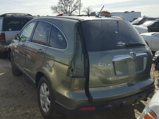 JHLRE38778C021128 - 2008 HONDA CR-V EXL GREEN photo 3