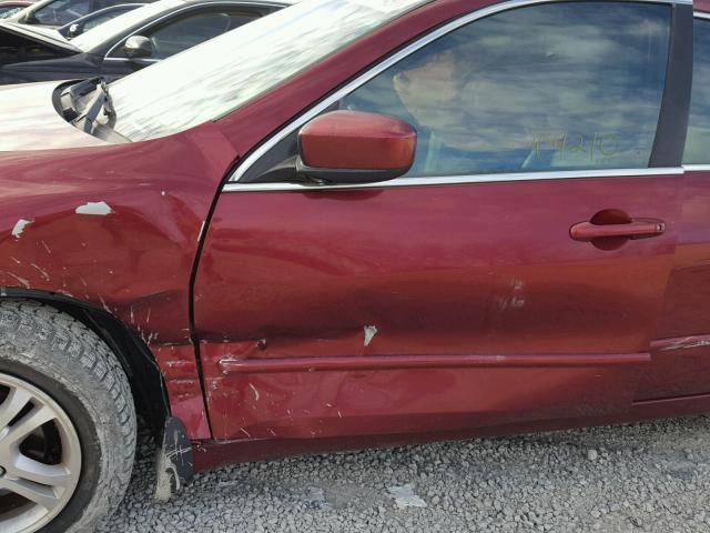 1HGCM56706A139276 - 2006 HONDA ACCORD EX MAROON photo 9