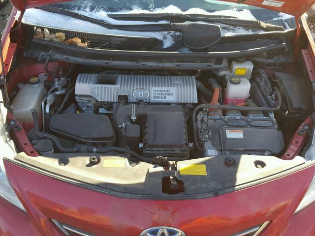 JTDZN3EUXD3196717 - 2013 TOYOTA PRIUS V RED photo 7