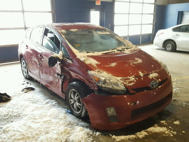 JTDKN3DU8A0140338 - 2010 TOYOTA PRIUS RED photo 1