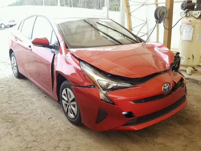 JTDKARFU3H3540067 - 2017 TOYOTA PRIUS RED photo 1