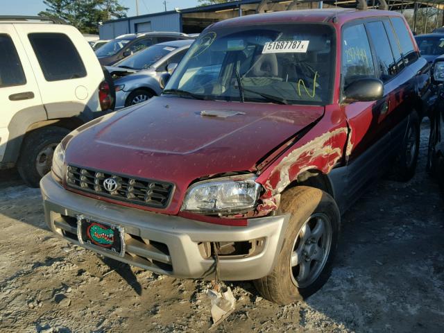 JT3GP10V6Y7074848 - 2000 TOYOTA RAV4 RED photo 2