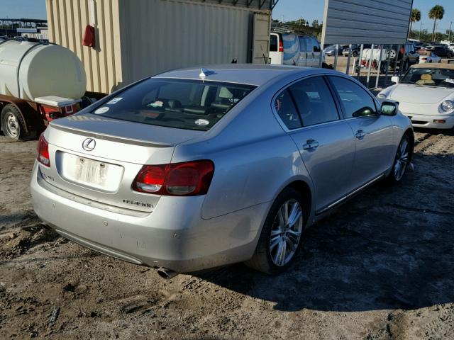 JTHBC96S275005368 - 2007 LEXUS GS 450H GRAY photo 4