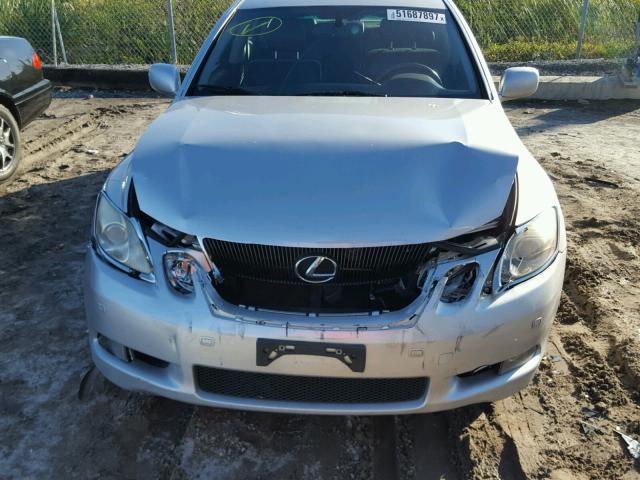 JTHBC96S275005368 - 2007 LEXUS GS 450H GRAY photo 9