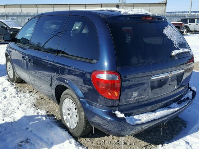 1A4GP45R16B643022 - 2006 CHRYSLER TOWN & COU BLUE photo 3