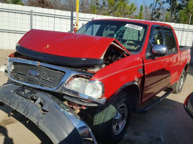 1FTRW07W41KF11443 - 2001 FORD F150 SUPER RED photo 2