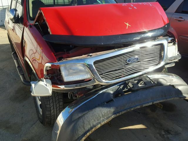 1FTRW07W41KF11443 - 2001 FORD F150 SUPER RED photo 9