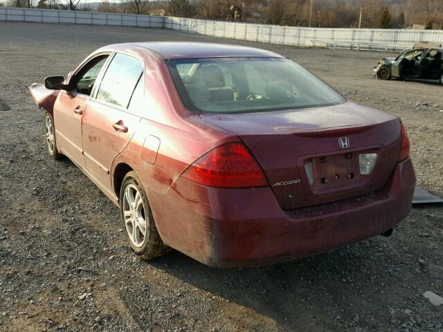 1HGCM56716A009913 - 2006 HONDA ACCORD EX MAROON photo 3