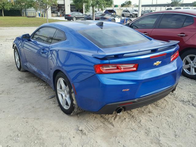 1G1FB1RX1H0134708 - 2017 CHEVROLET CAMARO LT BLUE photo 3