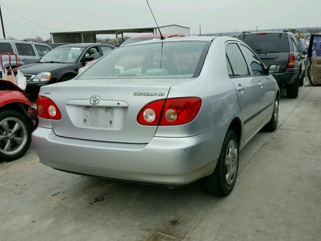 JTDBR32E770120171 - 2007 TOYOTA COROLLA CE SILVER photo 4