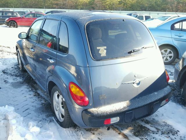 3C4FY58B72T386105 - 2002 CHRYSLER PT CRUISER BLUE photo 3