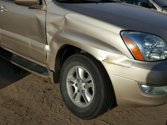 JTJBT20X560118320 - 2006 LEXUS GX 470 TAN photo 9