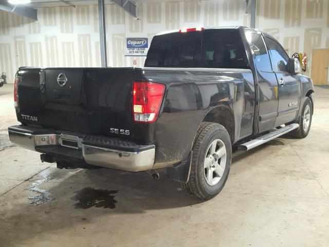 1N6AA06B75N559658 - 2005 NISSAN TITAN XE BLACK photo 4