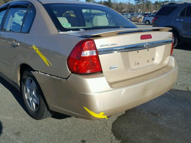 1G1ZT52805F258286 - 2005 CHEVROLET MALIBU LS GOLD photo 9