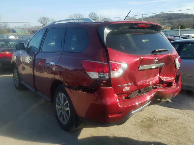 5N1AR2MN5FC660789 - 2015 NISSAN PATHFINDER RED photo 3