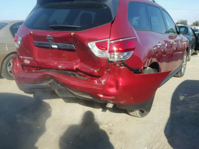 5N1AR2MN5FC660789 - 2015 NISSAN PATHFINDER RED photo 9