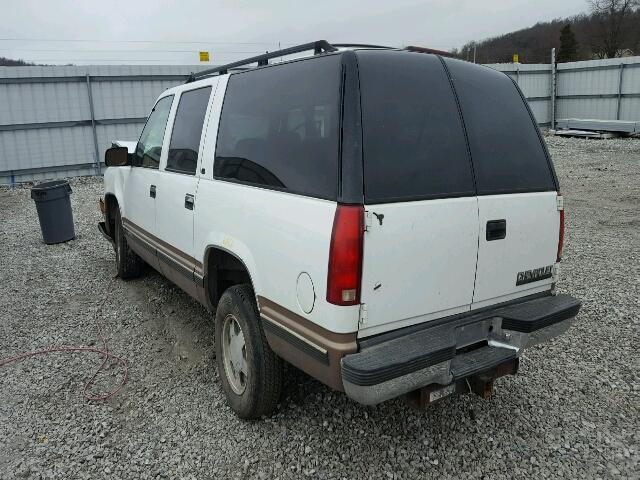 1GNEC16R6WJ337288 - 1998 CHEVROLET SUBURBAN C WHITE photo 3