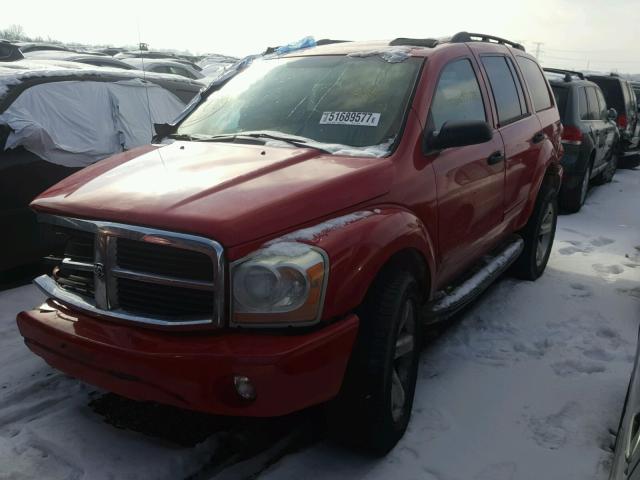 1D4HB48N95F615268 - 2005 DODGE DURANGO SL RED photo 2