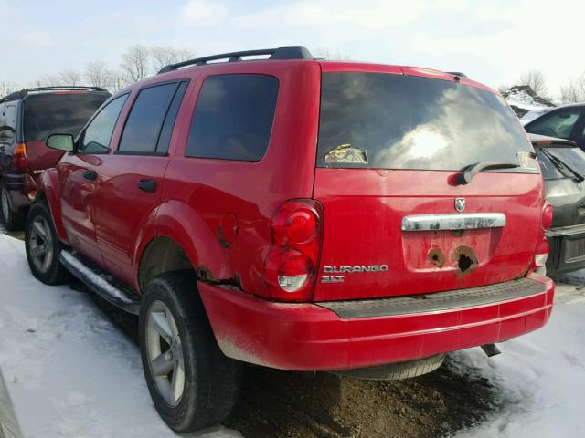 1D4HB48N95F615268 - 2005 DODGE DURANGO SL RED photo 3