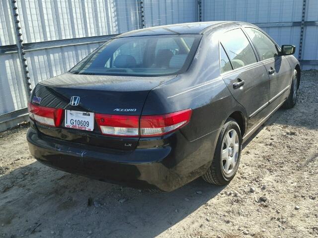 1HGCM56383A008394 - 2003 HONDA ACCORD LX BLACK photo 4