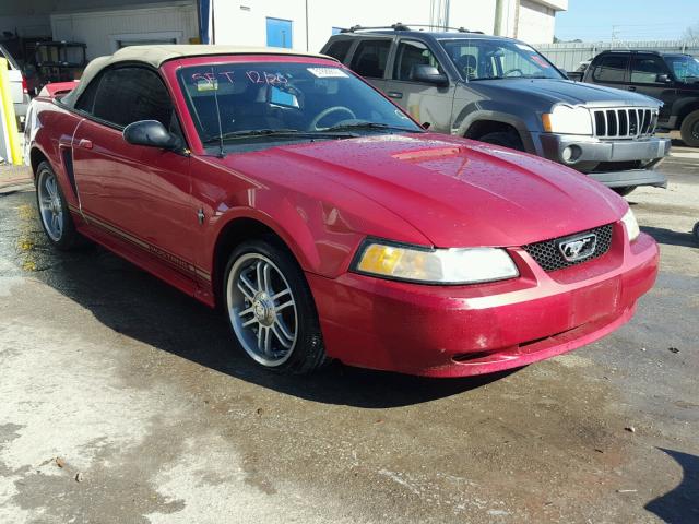 1FAFP4442YF290279 - 2000 FORD MUSTANG BURGUNDY photo 1