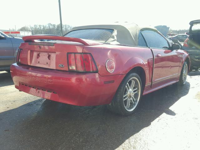 1FAFP4442YF290279 - 2000 FORD MUSTANG BURGUNDY photo 4