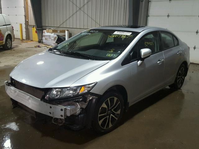 19XFB2F81EE253758 - 2014 HONDA CIVIC EX ვერცხლისფერი ფოტო 2