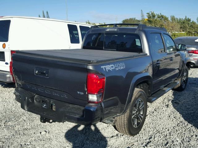 3TMCZ5AN4HM052699 - 2017 TOYOTA TACOMA DOU GRAY photo 4