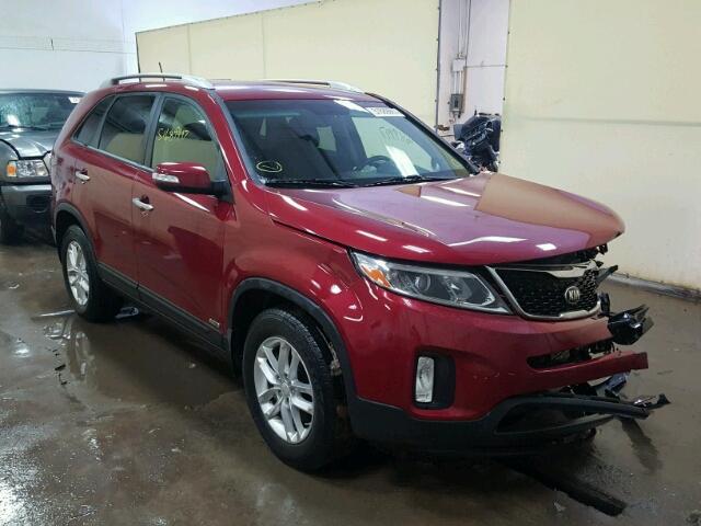 5XYKTDA66FG616668 - 2015 KIA SORENTO LX BURGUNDY photo 1