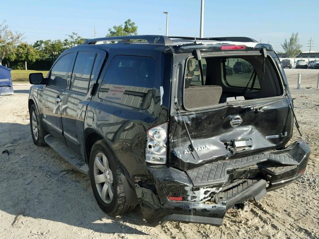 5N1BA08D98N623429 - 2008 NISSAN ARMADA SE BLACK photo 3