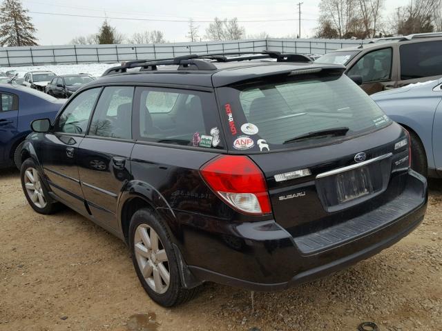 4S4BP62C487308172 - 2008 SUBARU OUTBACK 2. BLACK photo 3