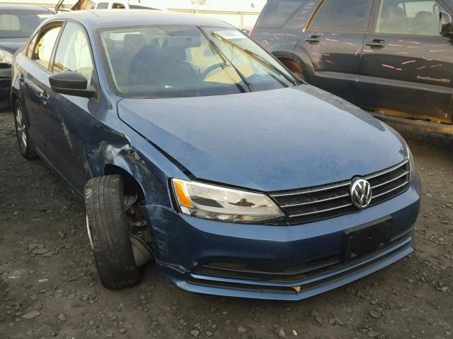 3VWD17AJ7FM257884 - 2015 VOLKSWAGEN JETTA SE BLUE photo 1