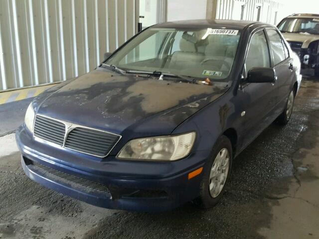 JA3AJ26E83U008150 - 2003 MITSUBISHI LANCER ES BLUE photo 2