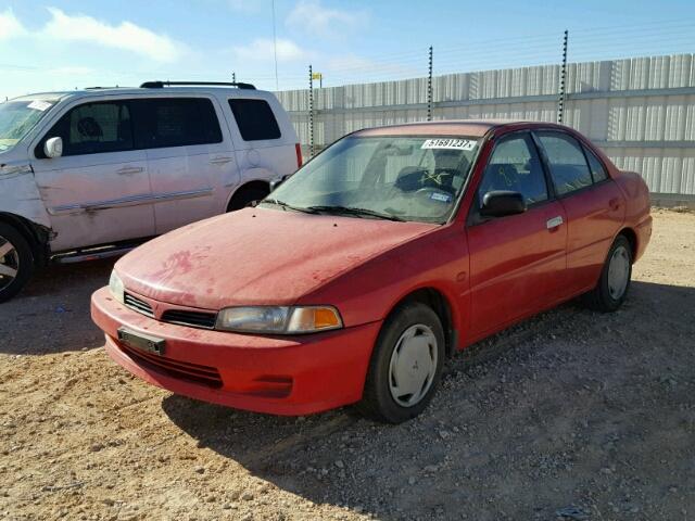 JA3AY36CXVU005656 - 1997 MITSUBISHI MIRAGE LS RED photo 2