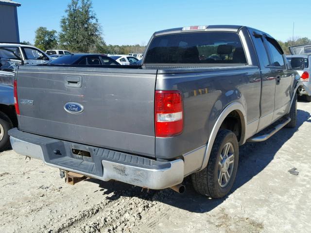 1FTPX12595FA34290 - 2005 FORD F150 GRAY photo 4