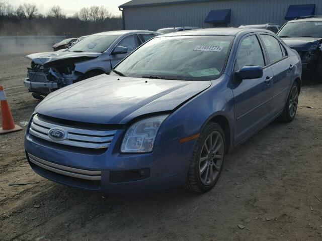 3FAHP07109R164459 - 2009 FORD FUSION SE BLUE photo 2