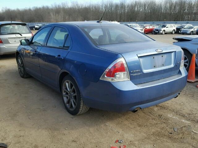 3FAHP07109R164459 - 2009 FORD FUSION SE BLUE photo 3