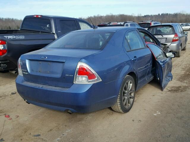 3FAHP07109R164459 - 2009 FORD FUSION SE BLUE photo 4