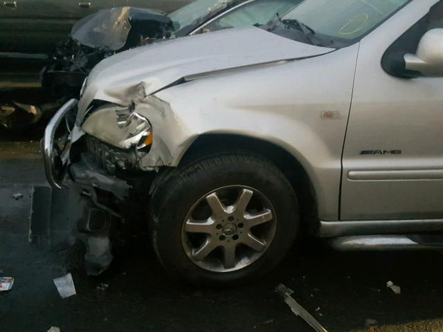 4JGAB72EXYA174143 - 2000 MERCEDES-BENZ ML 430 SILVER photo 9