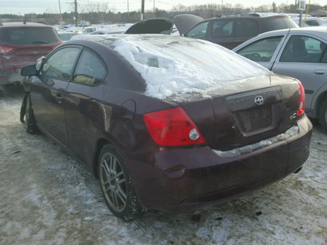 JTKDE177250011738 - 2005 TOYOTA SCION TC 紫色 照片 3