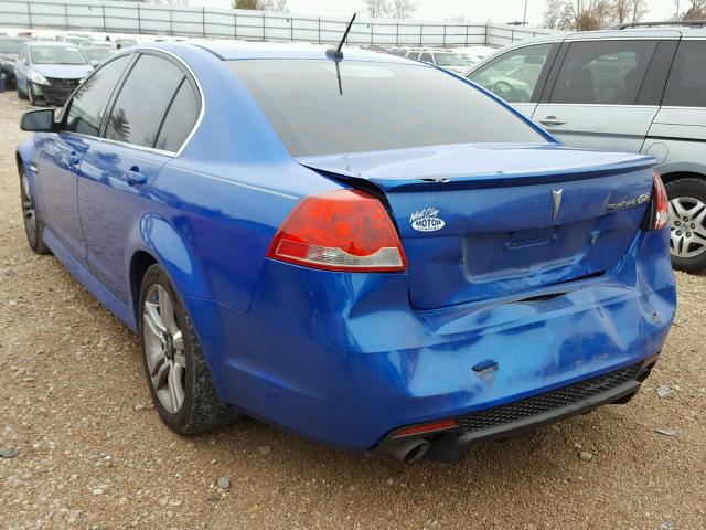 6G2ER57749L235693 - 2009 PONTIAC G8 BLUE photo 3