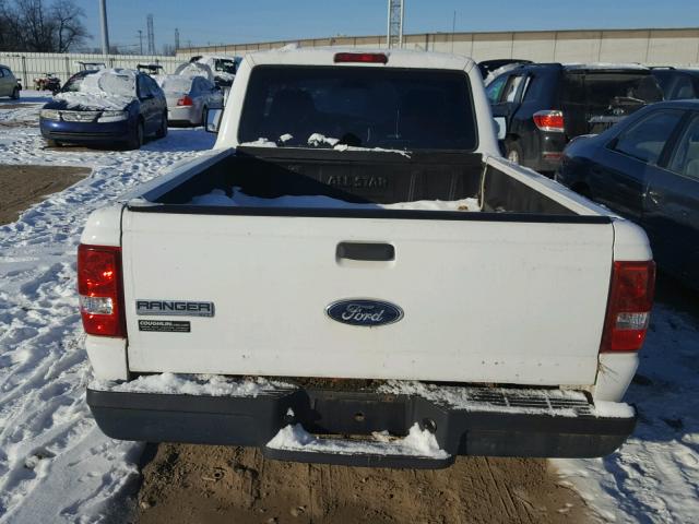 1FTYR10D67PA51893 - 2007 FORD RANGER WHITE photo 6