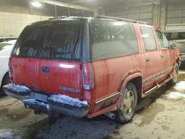 1GNFK16R8VJ338237 - 1997 CHEVROLET SUBURBAN K RED photo 4