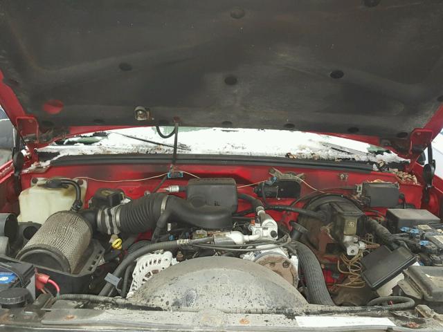 1GNFK16R8VJ338237 - 1997 CHEVROLET SUBURBAN K RED photo 7