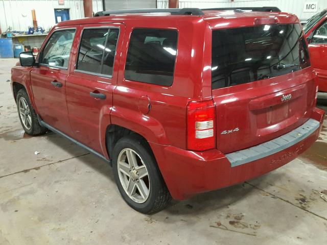 1J8FF28W97D370842 - 2007 JEEP PATRIOT SP RED photo 3