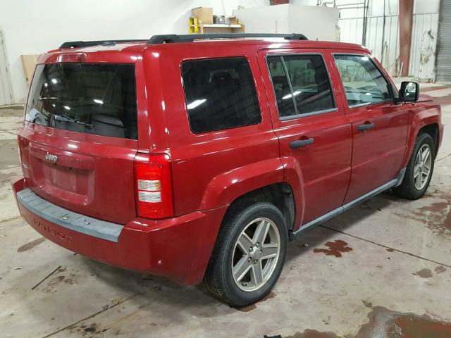 1J8FF28W97D370842 - 2007 JEEP PATRIOT SP RED photo 4