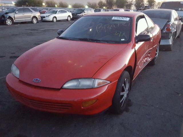 1G1JC1243V7174475 - 1997 CHEVROLET CAVALIER B RED photo 2